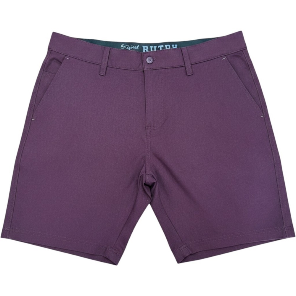 Original Rugby University Men's Burgundy Stretch Shorts Size 36 Preppy Casual